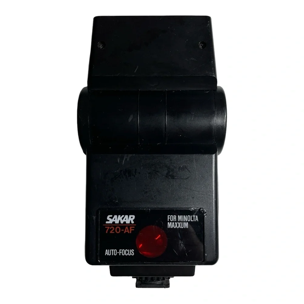 🔥 SAKAR 720-AF AUTO FOCUS FLASH FOR MINOLTA MAXXUM AUTO-FOCUS CAMERAS 🔥